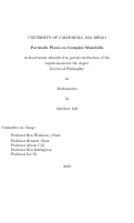 Cover page: Parabolic flows on complex manifolds