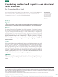 Cover page: Circulating cortisol and cognitive and structural brain measures: The Framingham Heart Study.