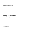 Cover page: Second String Quartet (Meldebescheinigungen)