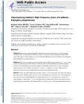 Cover page: Characterizing pediatric high frequency users of California emergency departments