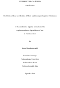 Cover page: The Effects of Mood as a Mediator of Media Multitasking on Cognitive Performance