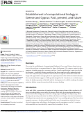 Cover page: Establishment of computational biology in Greece and Cyprus: Past, present, and future