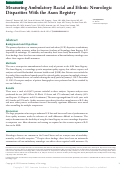 Cover page: Measuring Ambulatory Racial and Ethnic Neurologic Disparities With the Axon Registry.