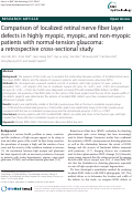 Cover page: Comparison of localized retinal nerve fiber layer defects in highly myopic, myopic, and non-myopic patients with normal-tension glaucoma: a retrospective cross-sectional study.