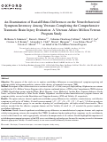 Cover page: An Examination of Racial/Ethnic Differences on the Neurobehavioral Symptom Inventory Among Veterans Completing the Comprehensive Traumatic Brain Injury Evaluation: A Veterans Affairs Million Veteran Program Study.