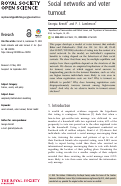 Cover page: Social networks and voter turnout.