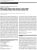 Cover page: Effects of Four Chinese Herbal Extracts on Drug-Sensitive and Multi-Drug-Resistant Small-Cell Lung Carcinoma Cells