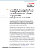 Cover page: A novel high-throughput molecular counting method with single base-pair resolution enables accurate single-gene NIPT.