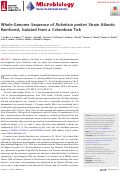 Cover page: Whole-Genome Sequence of Rickettsia parkeri Strain Atlantic Rainforest, Isolated from a Colombian Tick