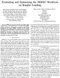 Cover page: Evaluating and Optimizing the NERSC Workload on Knights Landing