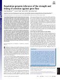 Cover page: Population-genomic inference of the strength and timing of selection against gene flow