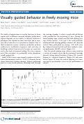 Cover page: Visually guided behavior in freely moving mice