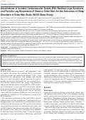 Cover page: Associations of Incident Cardiovascular Events With Restless Legs Syndrome and Periodic Leg Movements of Sleep in Older Men, for the Outcomes of Sleep Disorders in Older Men Study (MrOS Sleep Study)