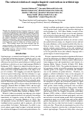 Cover page: The cultural evolution of complex linguistic constructions in artificial signlanguages