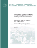 Cover page: Evaluation of an Incremental Ventilation Energy Model for Estimating Impacts of Air Sealing and Mechanical Ventilation