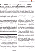 Cover page: Role of WW Domain-containing Oxidoreductase WWOX in Driving T Cell Acute Lymphoblastic Leukemia Maturation*