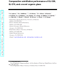 Cover page: Comparative scintillation performance of EJ-309, EJ-276, and a novel organic glass