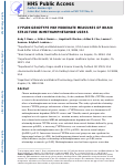 Cover page: CYP2D6 genotype may moderate measures of brain structure in methamphetamine users