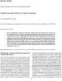 Cover page: Cardiovascular effects of lead exposure.