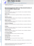 Cover page: Measuring Engagement in HIV Care: Measurement Invariance in Three Racial/Ethnic Patient Groups