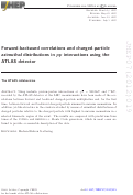 Cover page: Forward-backward correlations and charged-particle azimuthal distributions in pp interactions using the ATLAS detector