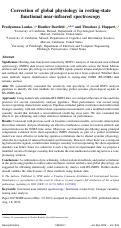 Cover page: Correction of global physiology in resting-state functional near-infrared spectroscopy