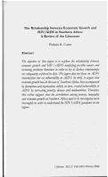 Cover page: The Relationship between Economic Growth and HIV/AIDS in Southern Africa: A Review of the Literature