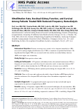 Cover page: Ultrafiltration Rate, Residual Kidney Function, and Survival Among Patients Treated With Reduced-Frequency Hemodialysis