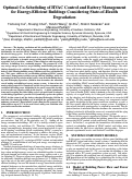 Cover page: Optimal Co-Scheduling of HVAC Control and Battery Managementfor Energy-Efficient Buildings Considering State-of-HealthDegradation