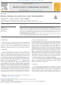 Cover page: Bilateral abducens nerve palsy due to septic thrombophlebitis