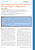 Cover page: HIV Primary Care Curriculum Improves HIV Knowledge, Confidence and Attitudes