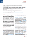 Cover page: Costs and Benefits of Mutational Robustness in RNA Viruses