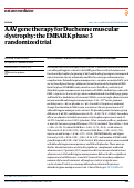 Cover page: AAV gene therapy for Duchenne muscular dystrophy: the EMBARK phase 3 randomized trial.