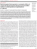 Cover page: Exploring spatial heterogeneity in synergistic effects of compound climate hazards: Extreme heat and wildfire smoke on cardiorespiratory hospitalizations in California.