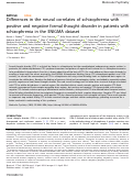 Cover page: Differences in the neural correlates of schizophrenia with positive and negative formal thought disorder in patients with schizophrenia in the ENIGMA dataset.