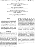 Cover page: Individual Difference in Reasoning about Broken Devices: An Eye Tracking Study