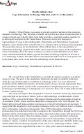 Cover page: Flexible Indian Labor:  Yoga, Information Technology Migration, and U.S. Technoculture