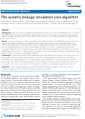 Cover page: The systems biology simulation core algorithm