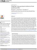 Cover page: DeepPep: Deep proteome inference from peptide profiles