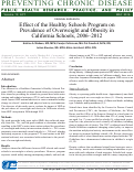 Cover page: Effect of the Healthy Schools Program on Prevalence of Overweight and Obesity in California Schools, 2006–2012