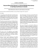 Cover page: Recurrent Renal Artery Stenosis in a Child with Multiple Renal Arteries: A Case Report and Review of Literature