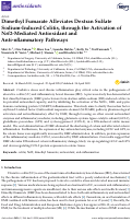 Cover page: Dimethyl Fumarate Alleviates Dextran Sulfate Sodium-Induced Colitis, through the Activation of Nrf2-Mediated Antioxidant and Anti-inflammatory Pathways.