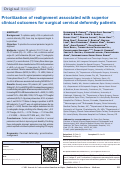 Cover page: Prioritization of realignment associated with superior clinical outcomes for surgical cervical deformity patients