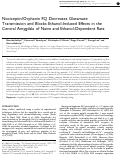 Cover page: Nociceptin/Orphanin FQ Decreases Glutamate Transmission and Blocks Ethanol-Induced Effects in the Central Amygdala of Naive and Ethanol-Dependent Rats