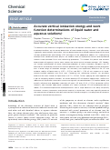 Cover page: Accurate vertical ionization energy and work function determinations of liquid water and aqueous solutions