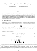 Cover page: Experimental computation with oscillatory integrals