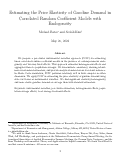 Cover page: Estimating the price elasticity of gasoline demand in correlated random coefficient models with endogeneity