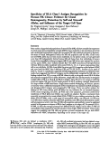 Cover page: Specificity of HLA class I antigen recognition by human NK clones: evidence for clonal heterogeneity, protection by self and non-self alleles, and influence of the target cell type.