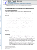 Cover page: Challenging the stigma of premarital sex in urban Afghanistan.