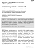 Cover page: Optimization of organic electrochemical transistors for sensor applications